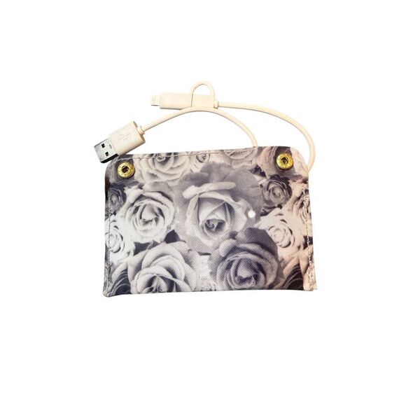 Adrienne Vittadini Studio Women's Gray Detachable Strap Charging Wallet Wristlet - Picture 16 of 16